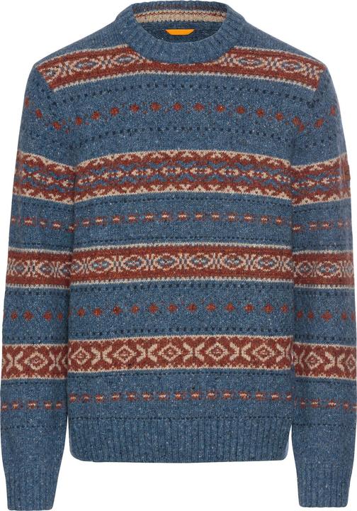 Camel Active Rundhals Pullover mit Kontraststreifen