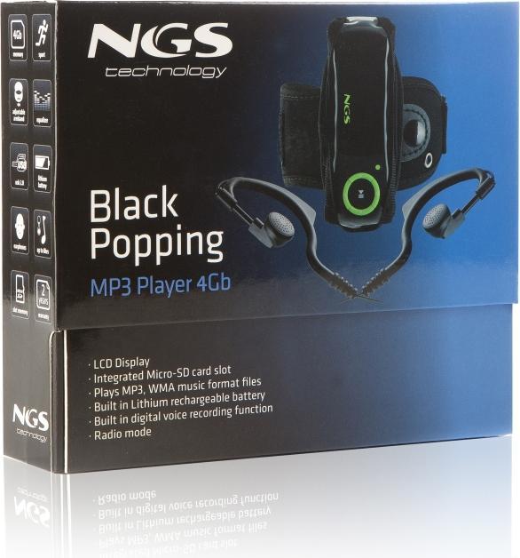 Produktbild NGS Black Popping 4GB (4 GB)