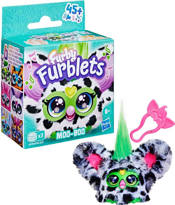 Actual product image Furby Furblets Moo-Boo Kuh-Minispielzeug aus Plüsch (12.76 cm)