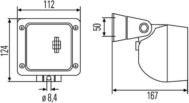 Produktbild Hella Arbeitsscheinwerfer Halogen Ultra Beam 12/24V Anbau Bodenausleuchtung