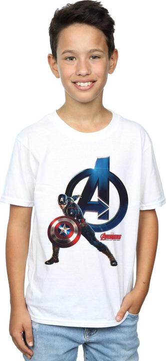 Actual product image Boys Captain America Pose T-Shirt (152, 158)