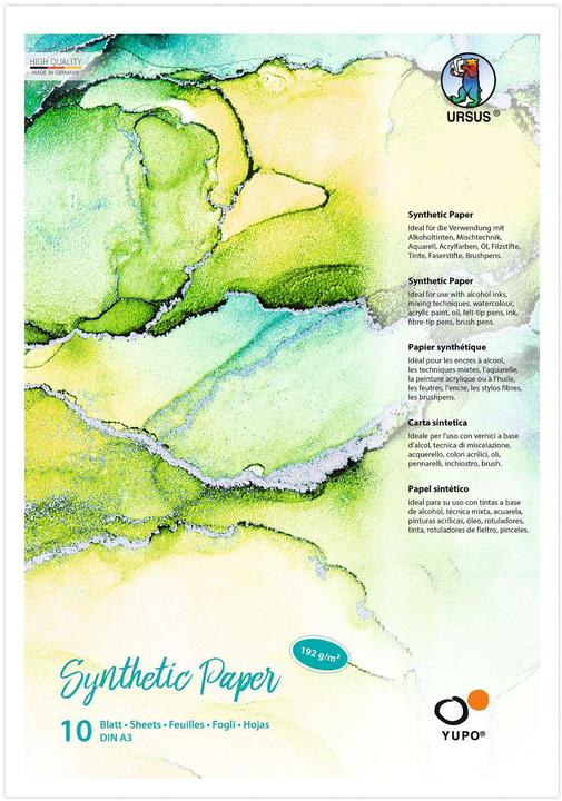 Ursus Painting pad Yupo Synthetic, A3, 10 sheets (A3)