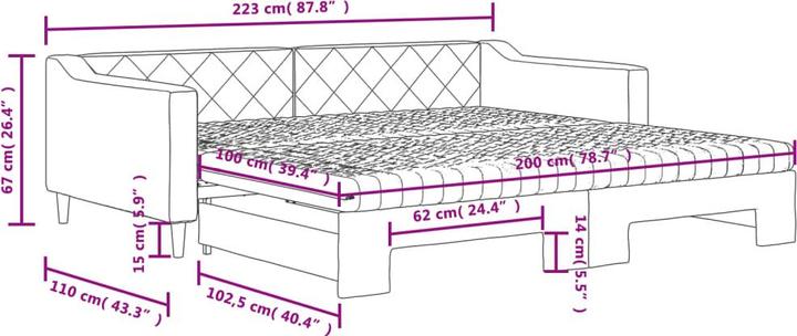 Produktbild VidaXL Mannix (Bettsofa)