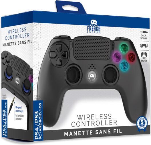 Produktbild Freaks and Geeks Wireless Controller Schwarz V2 (PS4, PS3, PC)