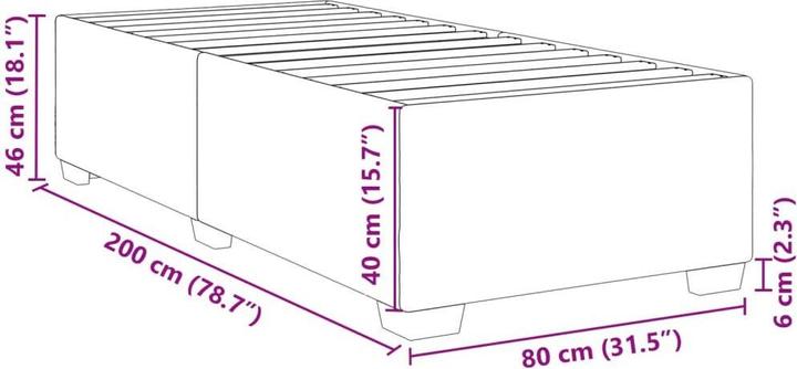 Immagine prodotto VidaXL Struttura letto in ecopelle (80 x 200 cm)