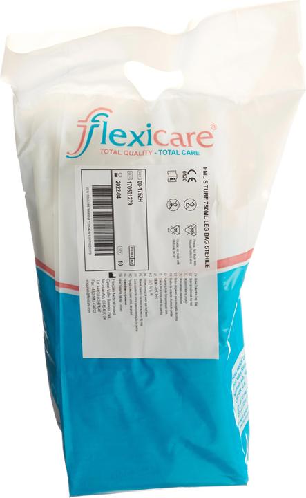 Image du produit Flexicare Poche à urine 750ml 7cm écoulement valve de retour (10 pcs)