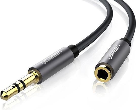 Produktbild Ugreen AV118 AUX jack audio extender 3.5 mm, 1.5m (black) (1.50 m)