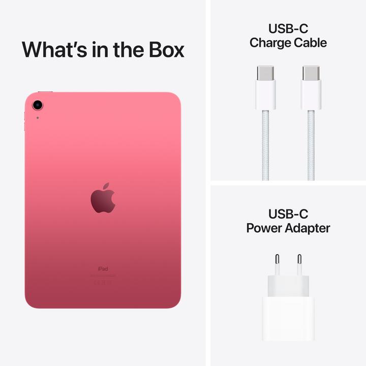 Actual product image Apple iPad 2022 (10. Gen) incl. charger (WLAN only, 10.90", 64 GB, Pink)