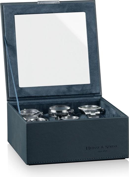 Produktbild Heisse & Söhne Stapelbares Schmuckkästchen Mirage L - Oberteil: Uhrenbox für 6 Uhren - Blau