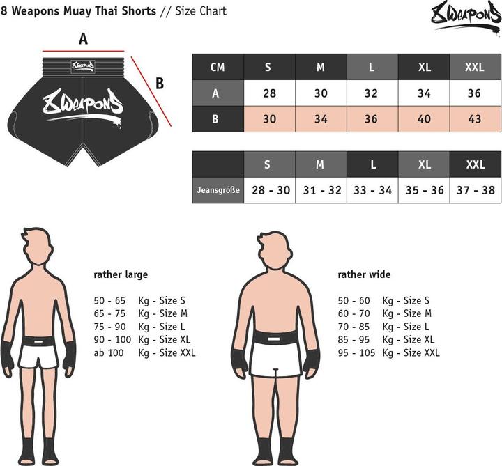 Image du produit 8Weapons Muay Thai Shorts Couper comme une lame (XXL)