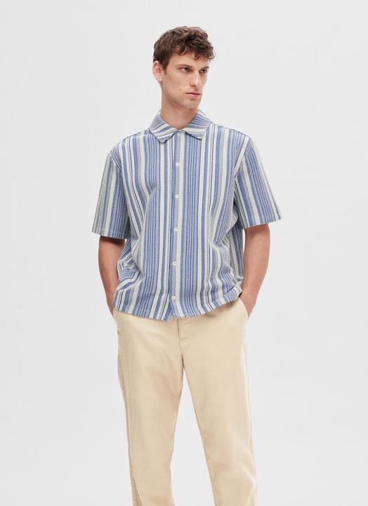 Produktbild Selected Homme Gestreiftes Kurzarmhemd (L)