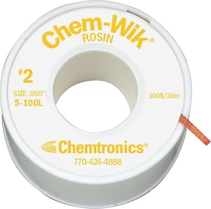 Immagine prodotto ChemWik Treccia di rame a trefoli dissaldata 1,5 mm x 30 m (filo per brasatura)