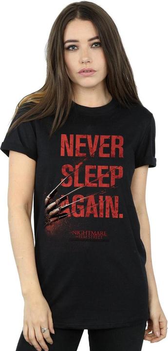 Actual product image Absolute Cult Womens/Ladies Never Sleep Again Cotton Boyfriend T-Shirt (S)
