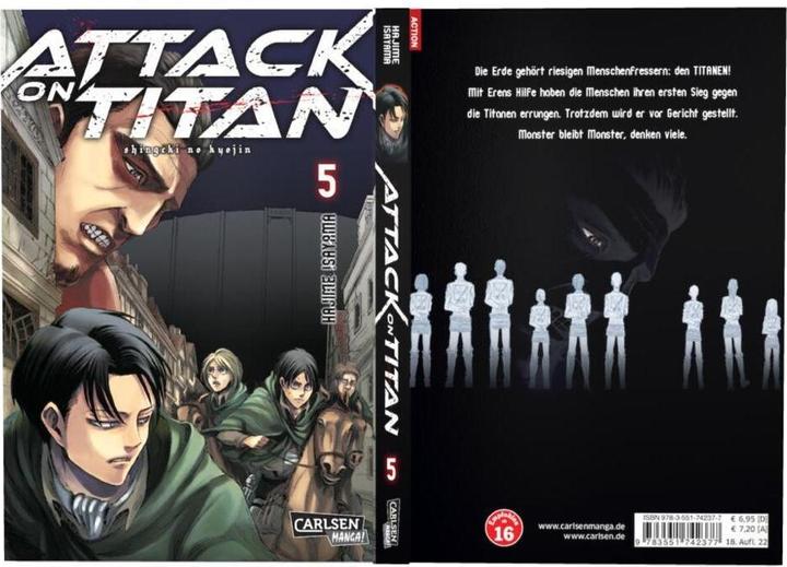 Produktbild Attack on Titan, Band 5 (Deutsch, Hajime Isayama, 2014)