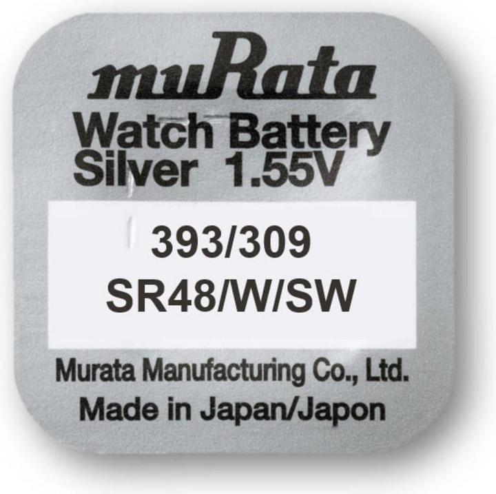 Actual product image Murata Button cell silver oxide n 393 (10 pcs., SR48, 75 mAh)