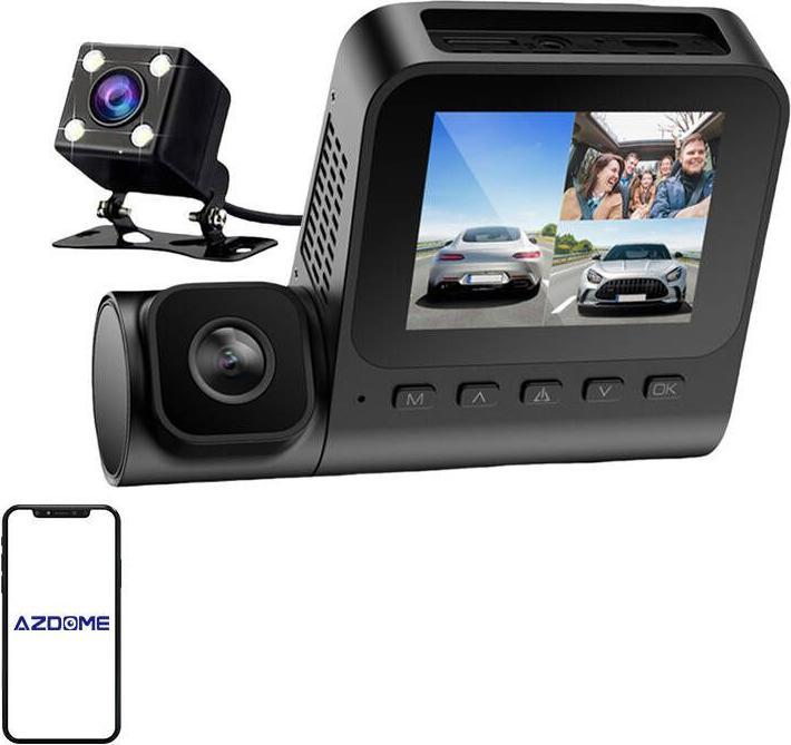 AZDome 1080p front camera, 1080p indoor camera and VGA rear camera V600-3CH, G-sensor (Accelerometer)
