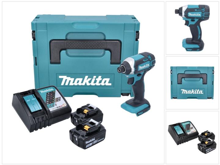 Actual product image Makita DTD 152 RTJ 18V Li-Ion Cordless Impact Driver + Makpac Case + 2 x Batteries BL 1850 5,0 Ah + (Rechargeable battery operated)