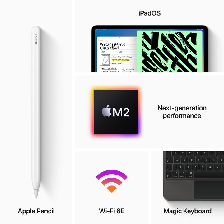 Actual product image Apple iPad Pro 2022 (4. Gen) (WLAN only, 11", 2000 GB, Space grey)