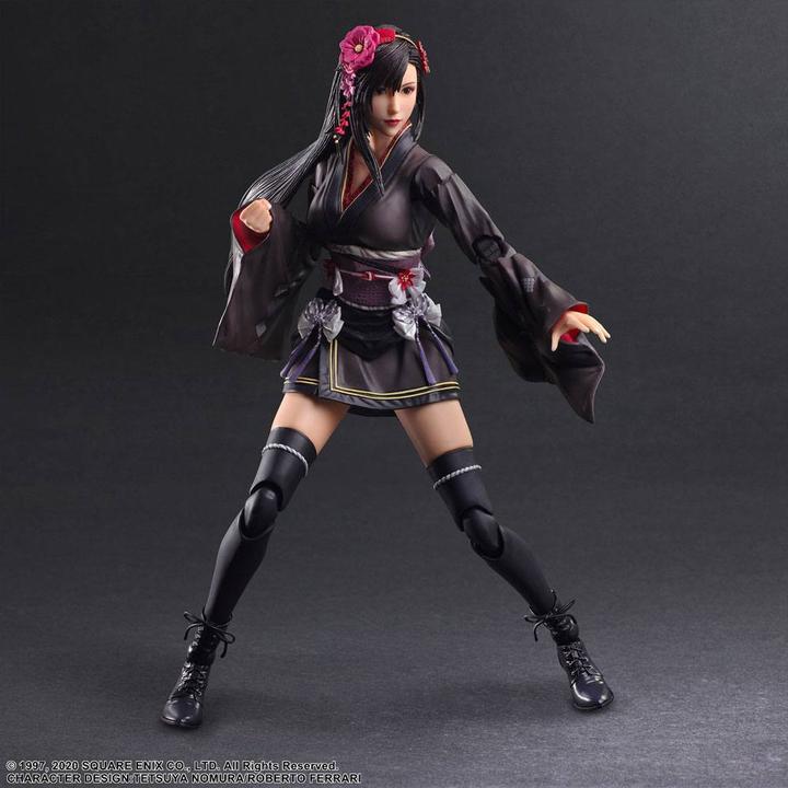 Actual product image Square Enix Final Fantasy VII Remake Play Arts Kai action figure Tifa Lockhart Exotic Dress Ver. 25 cm
