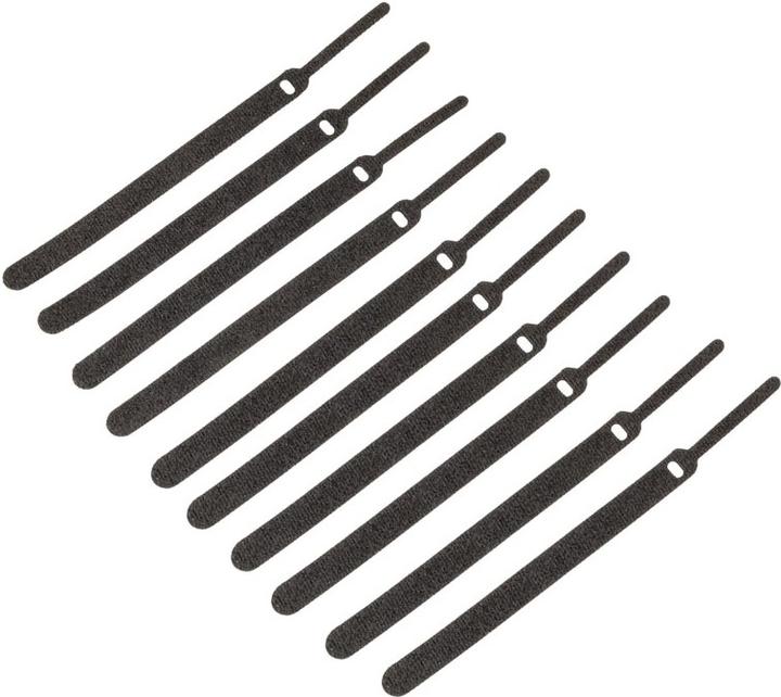Kolink Cable tie set with Velcro fastener - 10 pieces, black (Velcro cable ties, 150 mm, 10 pcs.)
