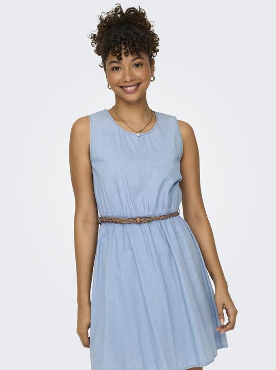 Actual product image Only Regular fit Round neck Wide straps Short dress Denim dress (S)