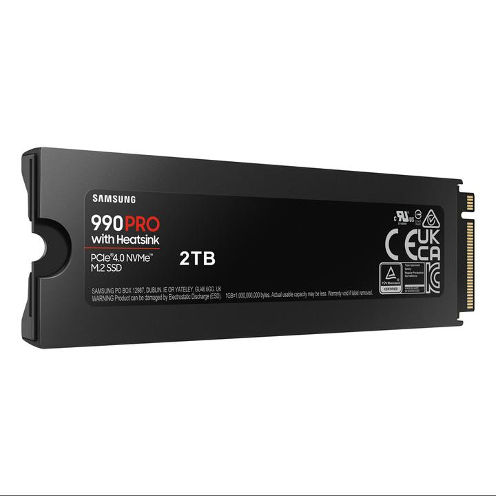 Actual product image Samsung 990 Pro with Heatsink (2000 GB, M.2 2280)