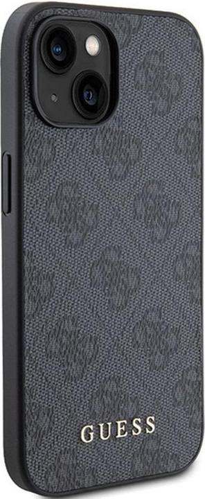 Produktbild Guess GUHCP15SG4GFGR iPhone 15 6.1" szary/grey hard case 4G Metal Gold Logo (Apple iPhone 15)
