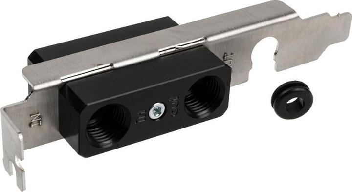 Actual product image Aqua Computer G1/4 housing feed-through via slot bracket
