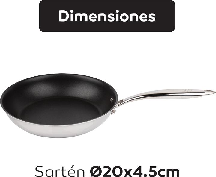 Image du produit MasterPRO Poêle à frire (20 cm, Poêle à frire, Acier inoxydable)