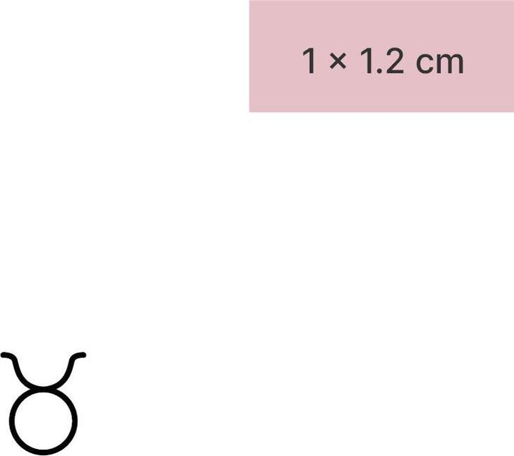 Image du produit minink Tatouage temporaire - Signe astrologique Taureau minimaliste
