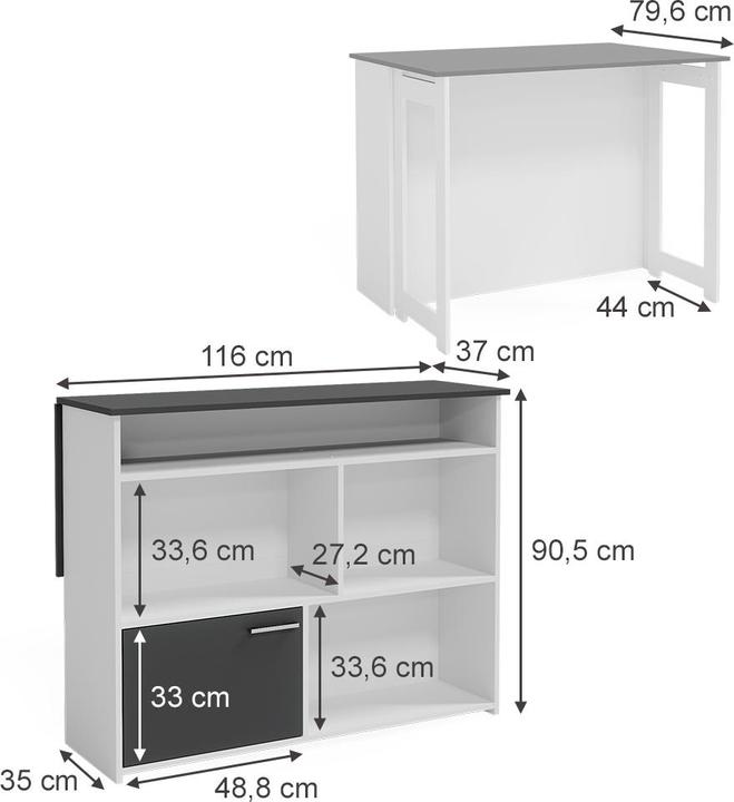 Immagine prodotto Vicco Dominic (116 x 37 x 90,5 cm)