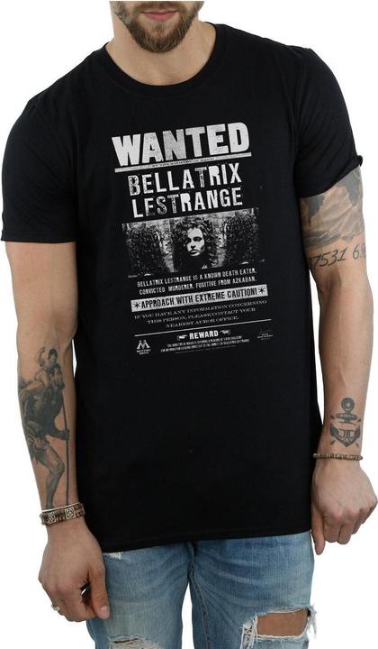Actual product image Mens Bellatrix Lestrange Wanted Poster Cotton T-Shirt (S)
