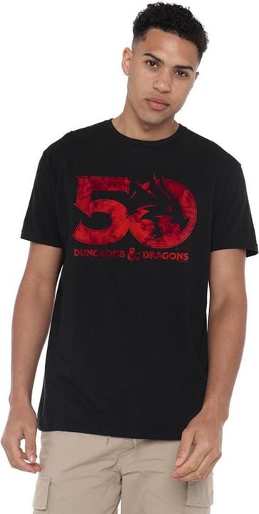 Immagine prodotto Dungeons & Dragons Maglietta 50° Logo Impilato Uomo (L)