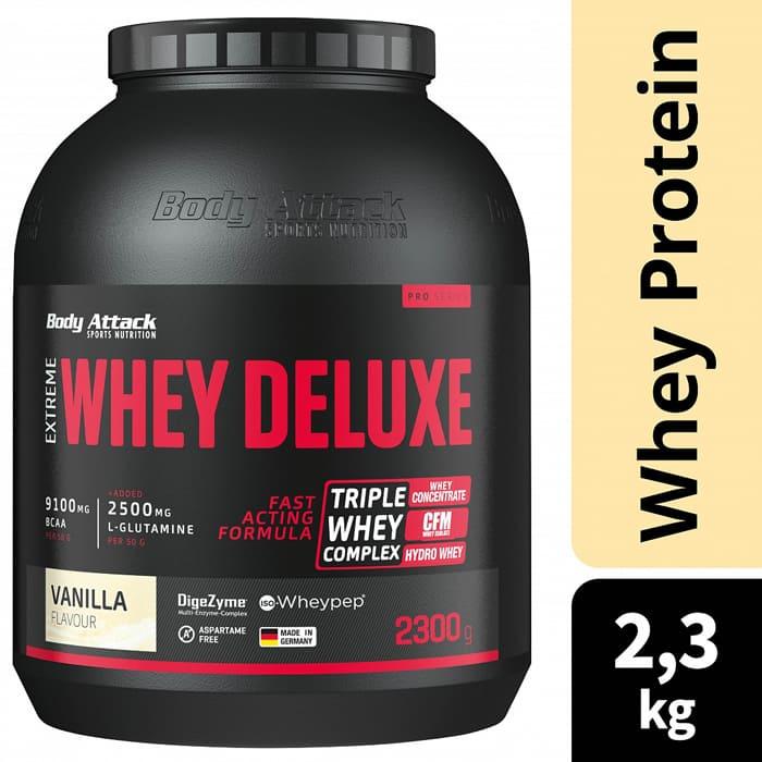Actual product image Body Attack Extreme Whey Deluxe (2300g tin) (Strawberry, 1 pcs., 2300 g)