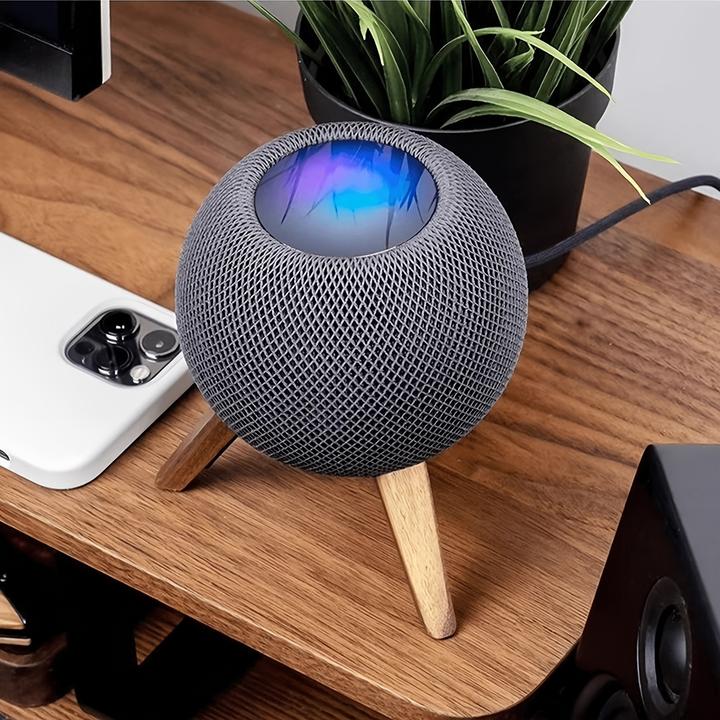 Actual product image PhoneLook Ständer für Apple HomePod Mini aus massivem Tripod Tischhalterung Metall Konstruktion (1 pcs., Stand)
