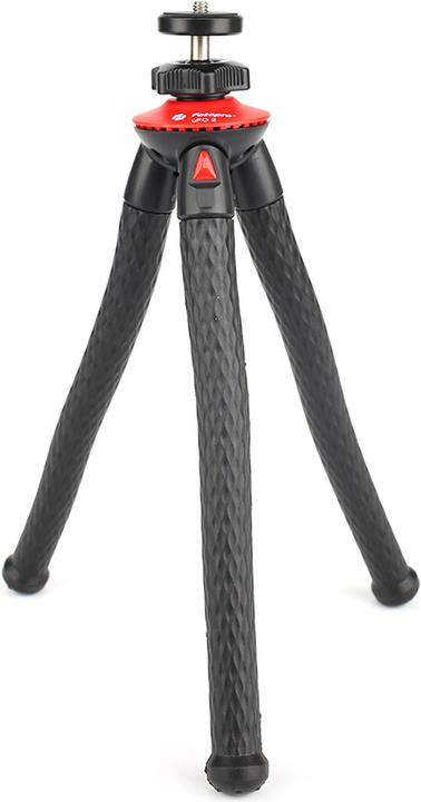 Actual product image Fotopro UFO 2 black/red tripod with phone & GoPro mount (Plastic)
