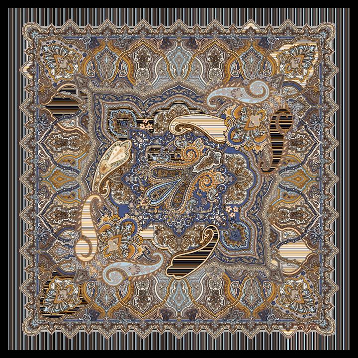 Produktbild L'Officiel Foulard seta 90*90 variante nera+moro