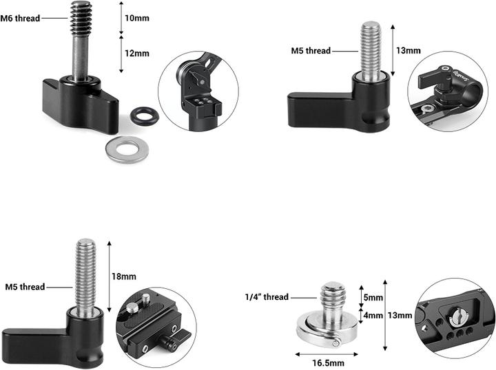 Produktbild SmallRig 3995 SCREW RATCHET WINGNUT SET