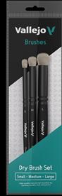 Actual product image Vallejo Brush Set / Dry Brush - Dry Brush Set - Natural Hair (S, M & L)