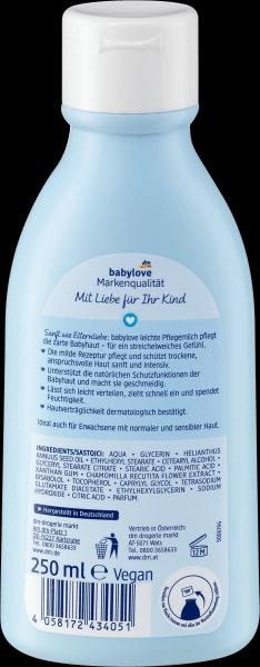 Produktbild dm babylove Pflegemilch leicht, sensitive