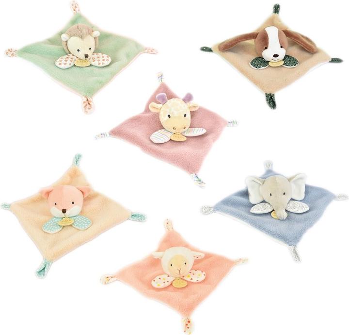 Produktbild Doudou et Compagnie Rikiki Tiere Schmusetuch, 19cm 6x1ass (MQ6)