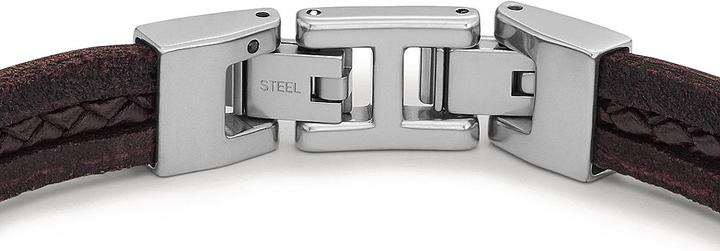 Image du produit Fossil Bracelet de bijoux (21.30 cm, Acier inoxydable, Cuir)