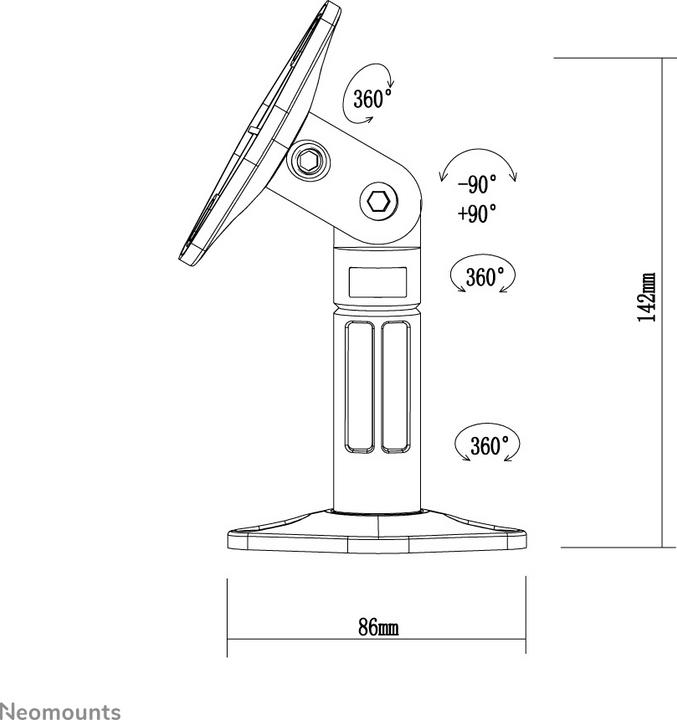 Produktbild Neomounts Speaker-W100 (1 Paar, Wandmontage, Neigbar)