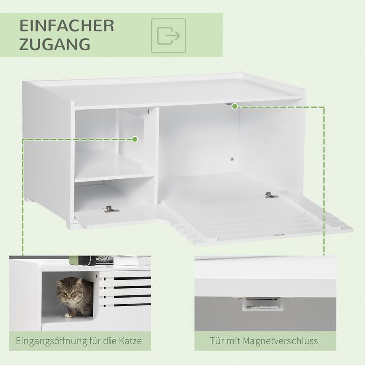 Image du produit PawHut Armoire à chats (Bac à litière fermé)