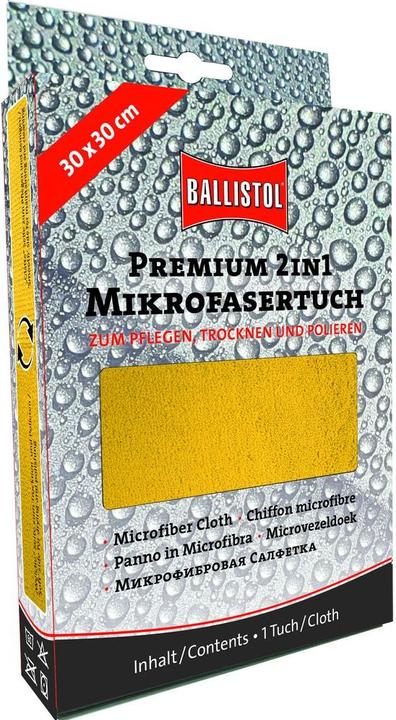 Immagine prodotto Ballistol Panno in microfibra Premium 2in1 - Per la cura, l'asciugatura e la lucidatura, giallo (1 pz.)