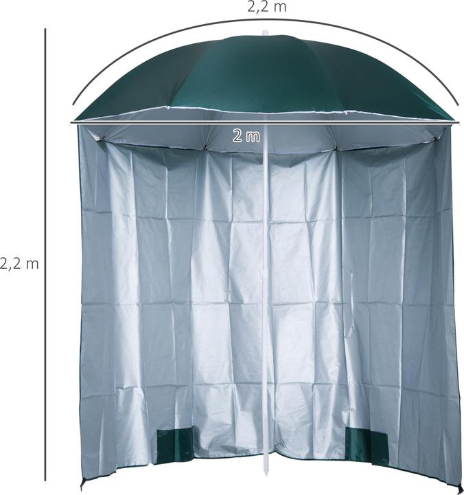 Immagine prodotto Outsunny Ombrellone con parete laterale (2.20 m)