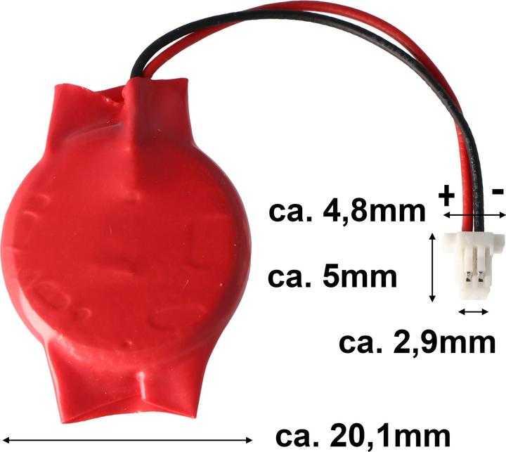 Produktbild AccuCell Batterie CMOS CR2032, Backup (1 Stk., CR2032, 220 mAh)