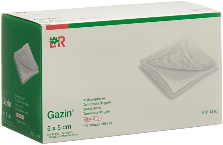 Produktbild Gazin Mullkompresse 5x5cm 8fach steril