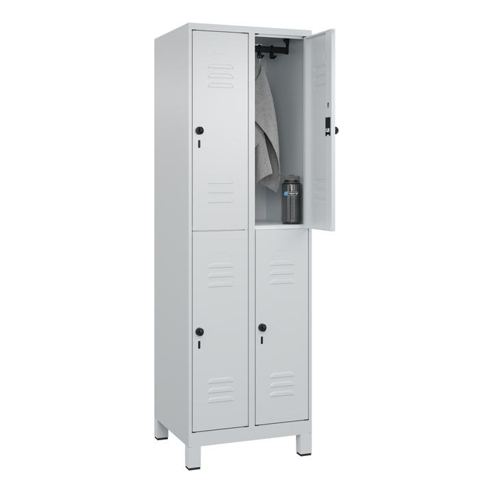 Produktbild C+P Doppel-Garderobenschrank Classic Plus, Abteilbreite 30 cm, mit Füssen
