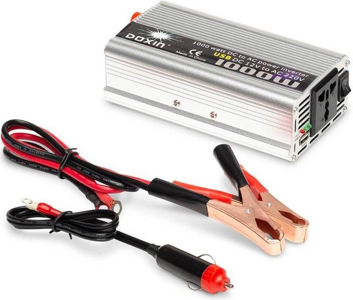 Produktbild Autosolar 1000W Wechselrichter 12V-DC zu 220V-AC modifizierter Sinus